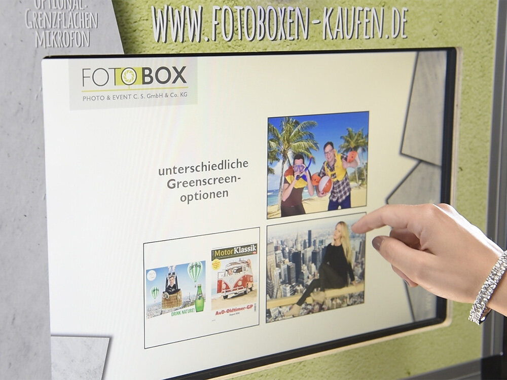 Fotobox mit Greenscreen Funktionen kaufen